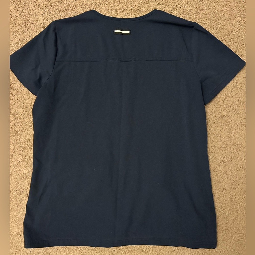koi Next Gen Women's Navy V-Neck Short Sleeve Scrub Top size L - Picture 2 of 2